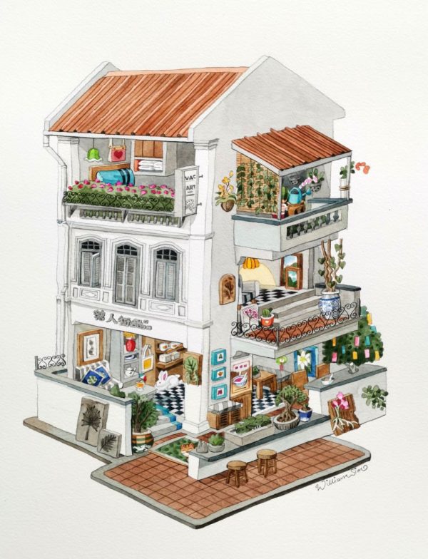 Utter Happiness 1, 30cm x 40cm , Watercolour on archival paper $1800