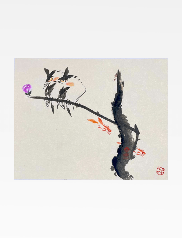 A pair of birds 双禽